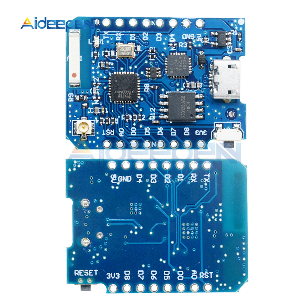 Для WEMOS D1 MINI Pro беспроводной Wifi макетная плата Micro USB NodeMCU ESP8266 ESP8266F CP2104 16MB антенный разъем шпильки DIY