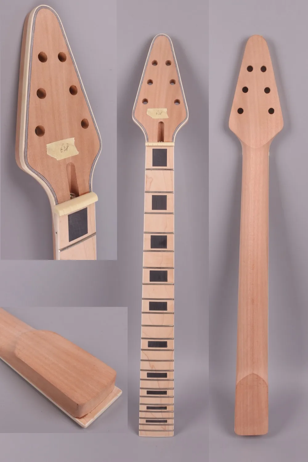 

Custom order 1pcs Guitar neck 22 fret 24.75inch One White Inlay