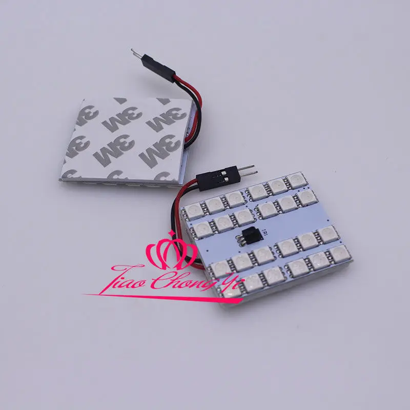 2 блока T10 Festoon 36SMD RGB светодиодная купольсветильник ПА для чтения + пульт