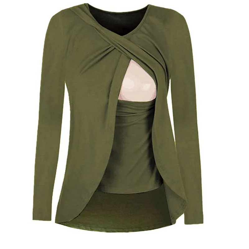 

New styles Long Sleeve Maternity Clothes nursing wear nursing top breastfeeding wear breastfeeding clothing T-shirt