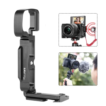 

UURig L Type Plate Vlog Housing Cage Mount Handle Video Rig Camera Bracket Holder w Mic Cold Shoe for Sony A6400 A6100