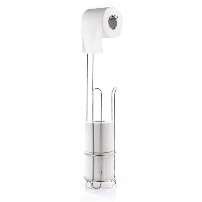  European Style Roll Stand Popular Modern Minimalist Stainless Steel Floor Type Toilet Paper Holder