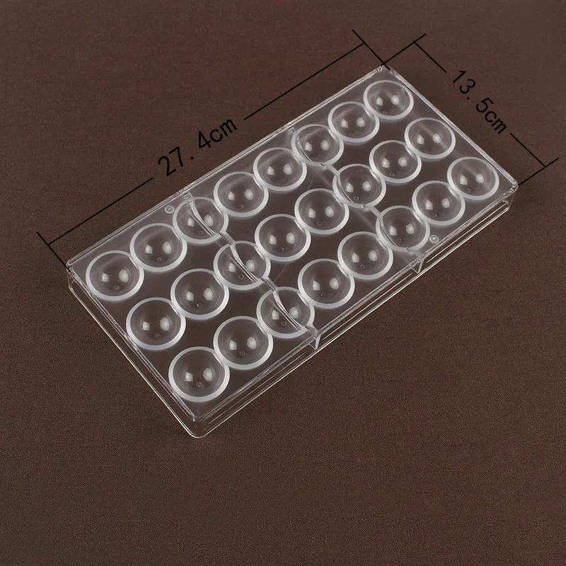 Chocolate Molds Clear Hard Chocolate Maker Polycarbonate PC DIY 24 Half Ball Candy Mold Mould Dessert for Wedding Party