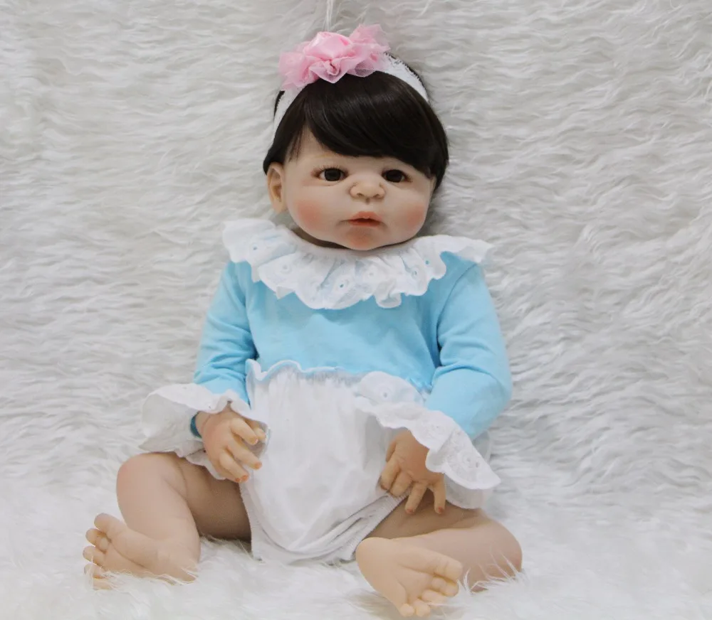 Dollmai коллекция bebe reborn с полным силиконовым корпусом 55 см Кукла Reborn Baby имитация