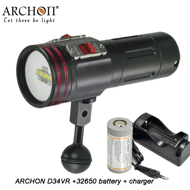 

Original ARCHON D34VR / W40VR Underwater Photographing Lights 4 Color * LED Underwater Biright Diving Flashlight diving light