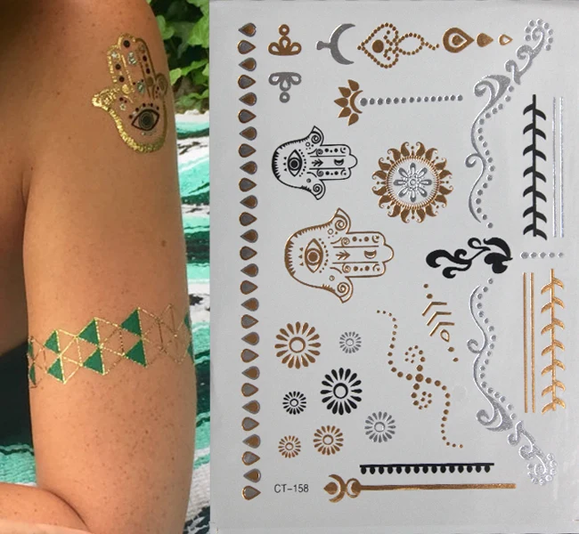 New Body Art Style Metallic Temporary Tattoo Sexy Product Jewelry Evil