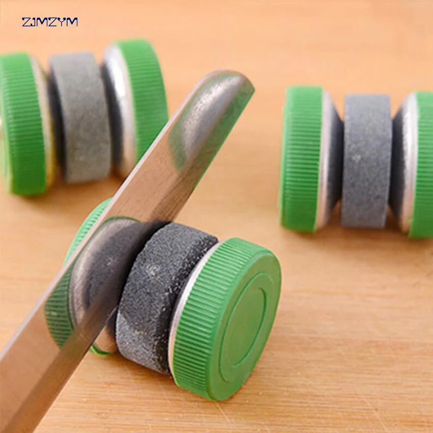 

1Pc Mini Knife Sharpener Round Grinding Wheels Sharpening Stone Household Whetstone Kitchen Accessories Tool Random Color