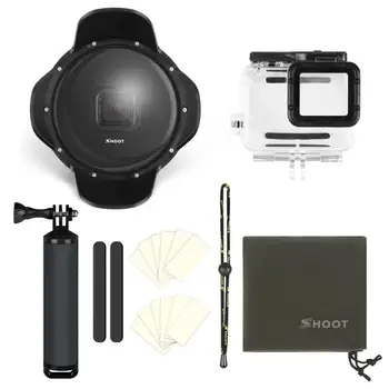 

6 inch Dome for Gopro Hero 7 6 5 Black Action Camera With Waterproof Case For Go Pro 7 6 5 Lens Dome Port for Go Pro Accessory