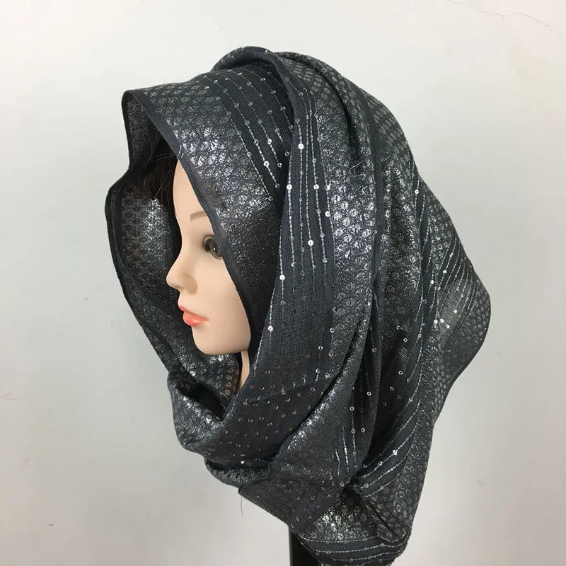 

ZOGAA Muslim female inlaid bright embroidered rope scarf decorative Dot Long Soft Scarf Fashion Silk Scarf