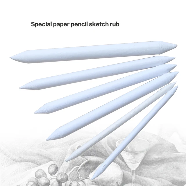 6pcs rice paper blending stump art drawing pens tortillon sketch pen