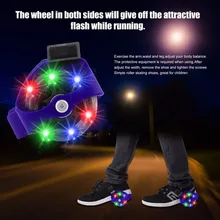 1pair Flashing Roller Skating Shoes Small Whirlwind Pulley Flash Wheel Roller Skates Sports Rollerskate Shoes for Kids 2 colors