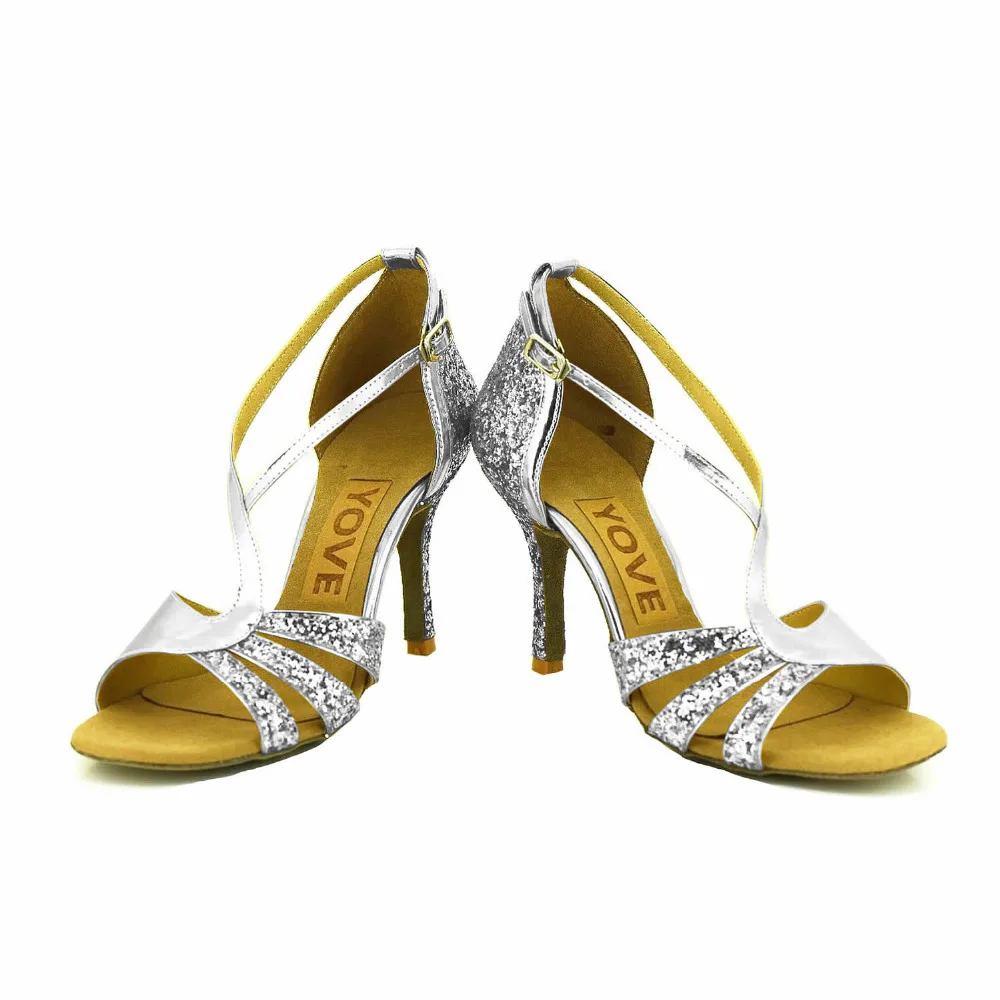 YOVE Dance font b Shoes b font Women s Latin font b Salsa b font Dance