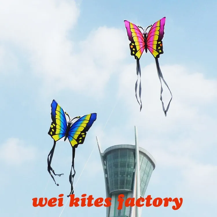 Высокое качество бабочки влюбленных 10 шт./партия нейлоновая ткань Рипстоп с ручкой линии пары легко контролировать воздушные змеи Wei