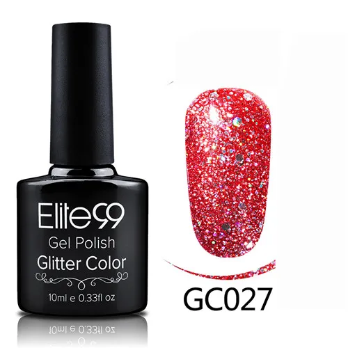 Elite99 10 мл УФ гель лак для ногтей Блестящий Цветной Гель-лак замачиваемый Гель-лак для ногтей Полупостоянный УФ-гель - Цвет: GC027