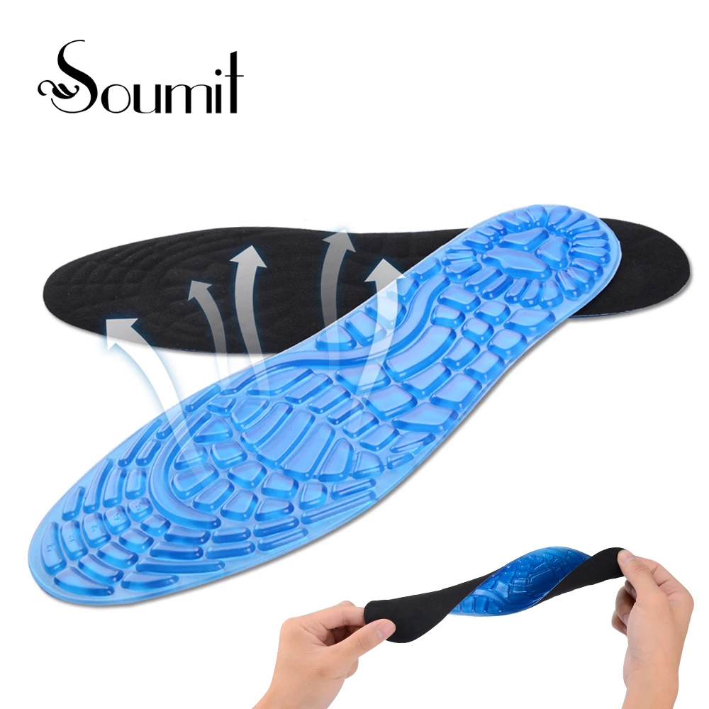 Silicon Gel Insoles for Man Women Plantar Fasciitis Massage Orthopedic