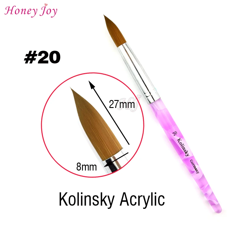 Акция Новое поступление Размер #20 Kolinsky профессиональная роспись ногтей