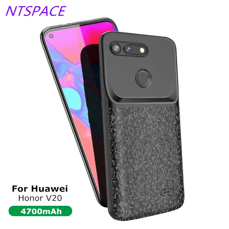 

NTSPACE 4700mAh Back Clip Battery Charger Case For Huawei Honor V20 Ultrathin Power Bank Cover For Huawei Honor V20 Battery Case
