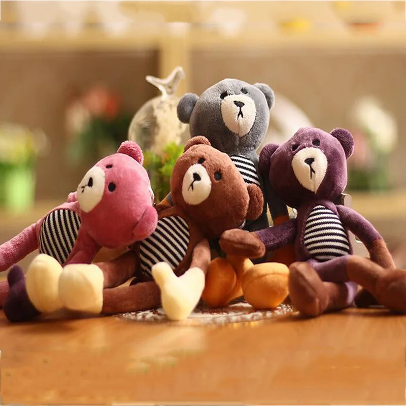 

22CM Korean Version Of The Cute Long-Legged Bear Pendant Plush Soft Stuffed Toy Bear Bag Pendant Ornaments Children Doll Gifts