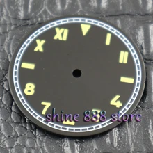 Часы аксессуары 37.5 мм parnis черный циферблат чистой стерильной подходят ETA 6497 6498 мужские часы