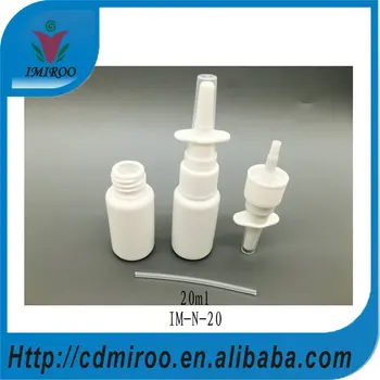 

100+2pcs 20ml HDPE white nasal spray bottle, HDPE spray bottle with nasal pumps