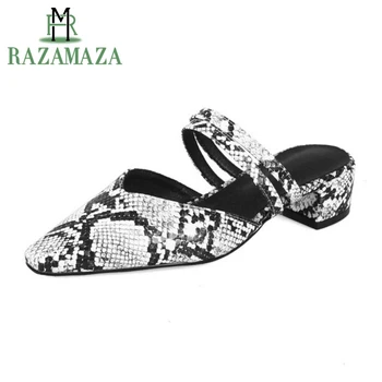 

ZALAVOR New Women Sandals Serpentine Slip On Thick Heel Fashion Summer Shoes Women Fashion Sexy Club Ladies Footwear Size 33-44