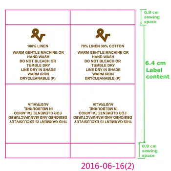 

3000PCS Custom clothing instructions White satin ribbon washing labels print care label 3.5 * 8 cm