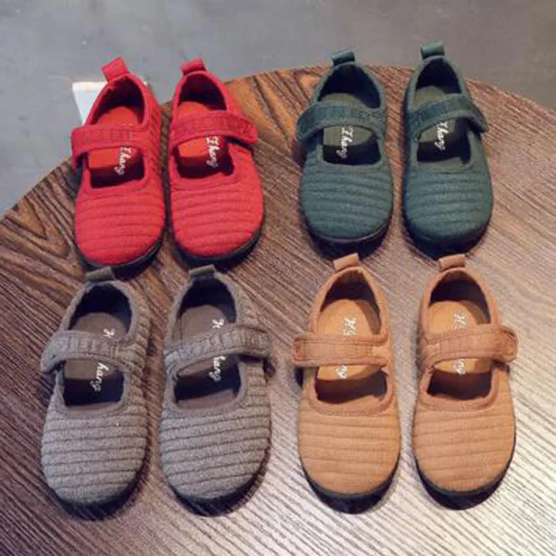 

Summer Hot Sale Boys' Girls' Fashion Hook Loop Single Shoes Breathable Comfortable Stretch Fabric Casual Flats Shoes Portable