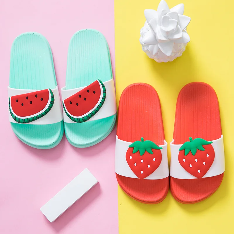 

2019 Summer Fashion Children's Slippers Baby Slippers Children's Slippers Cute Fruit Home Shoes Bathing Shoes Anti-slip