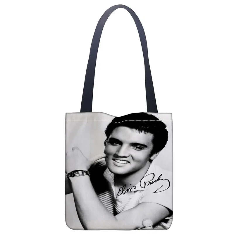 Сумка на плечо с принтом Elvis Presley заказ Холщовая тоут сумка для покупок дорожная