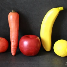 Резиновые искусственный банан/Apple/Лимон/оранжевый/Морковь фокусы, трюк реквизит иллюзия, от пустой руки имитация исчезающих появляться