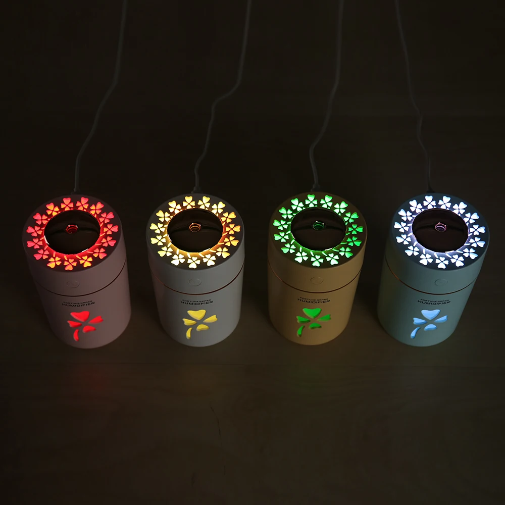 

280ml Household humidifier usb essential oils for aromatherapy diffusers ultrasonic air humidifier colorful lights atomizer car