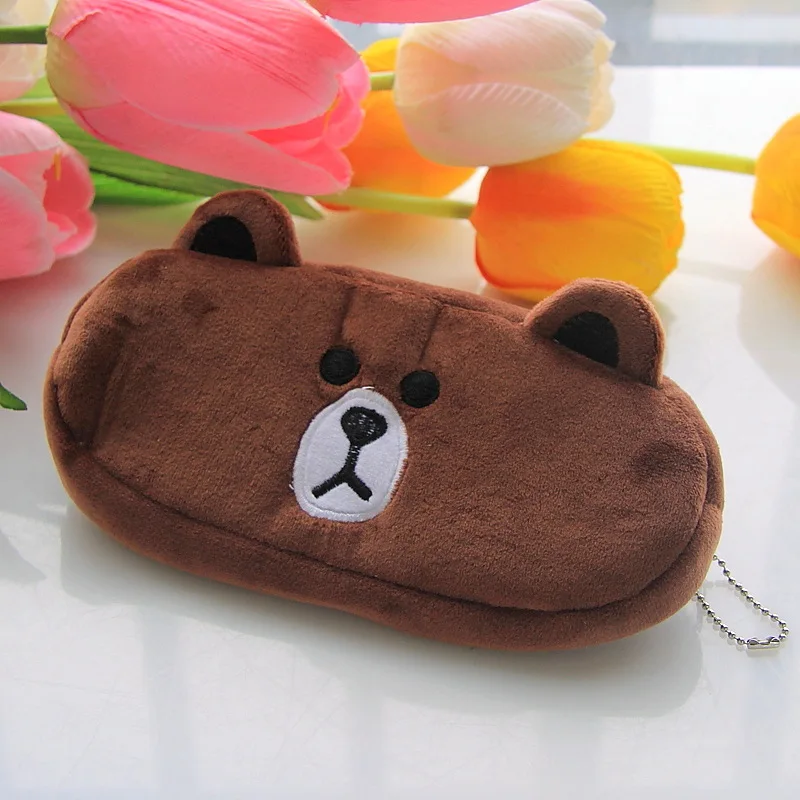 Plush Cartoon Cute Animal Colorful Funny Toy Bag Plush Cover Coin Bag Purse Design Keychain Children Boy Girl Gift Free Shipping