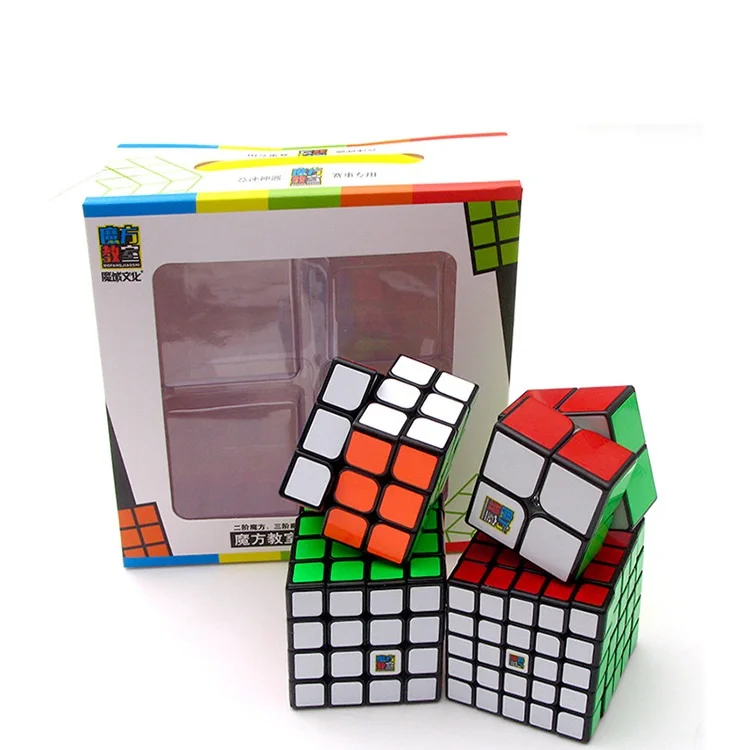 4 шт./компл. MoYu 2*2 на 3*3 4*4 5*5 скоростные магические Кубики пазлы 3x3x3 4x4 5x5 2x2 Cubo Megico