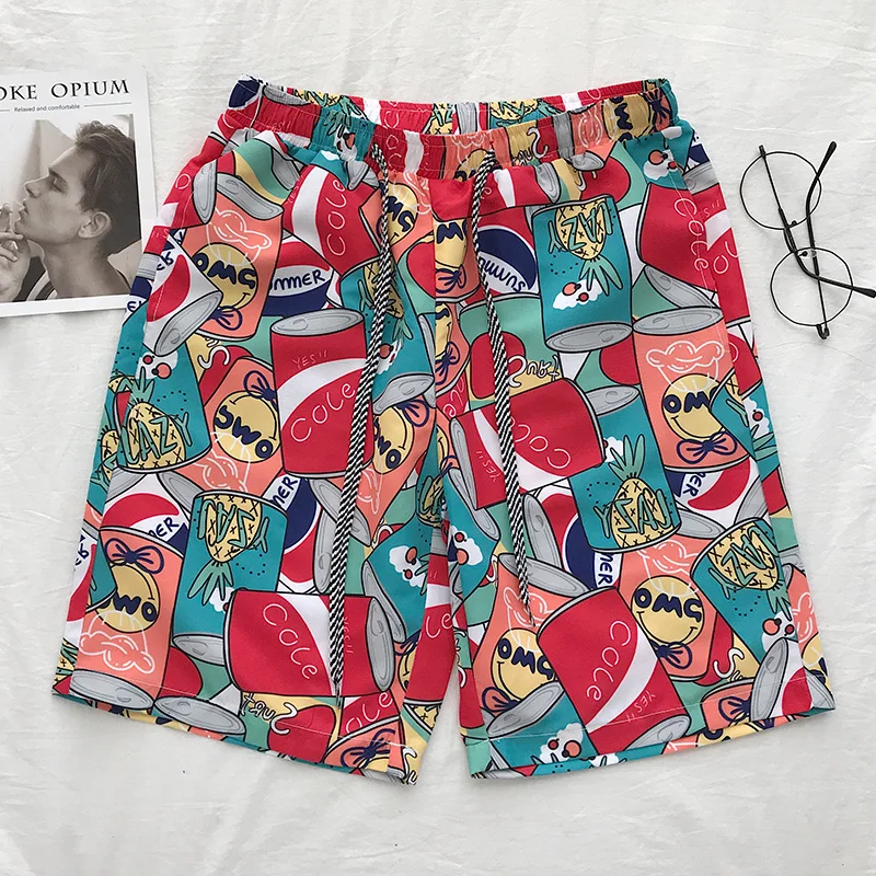 YASUGUOJI Летние повседневные шорты Для мужчин модные Цветочный принт Для мужчин s Шорты купальные шорты пляжные шорты мужские - Цвет: color 2