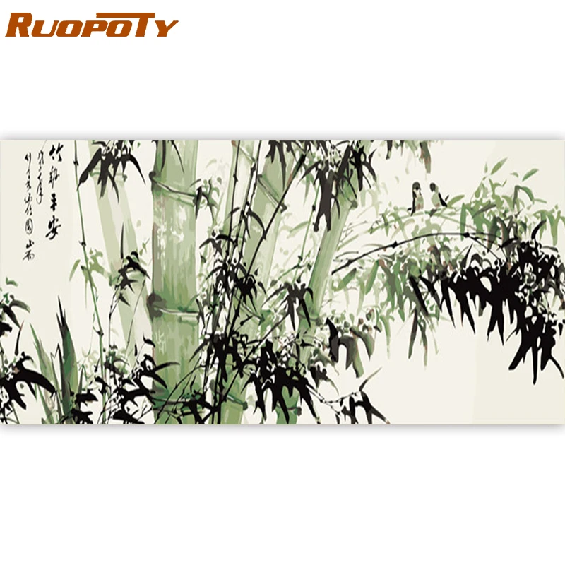 RUOPOTY 60x120 см рамка для самостоятельного рисования по номерам китайская бамбуковая
