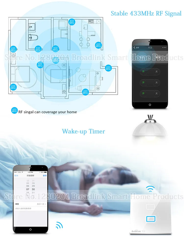Broadlink TC2 стандарт ЕС 433 МГц умный дом RF сенсорный выключатель света 2 банды 220 В дистанционное управление настенный сенсорный переключатель панель