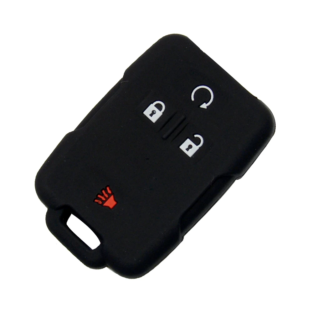 Car-Styling New Silicone 4 Buttons Car Remote Key Fob Cover Case Holder Shell Skin For Chevrolet Silverado Sierra Keyless Entry (6)
