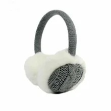 Наушники для ушей, зимние теплые вязаные наушники, короткие плюшевые модные теплые хлопковые наушники с рисунком, зимние аксессуары для женщин