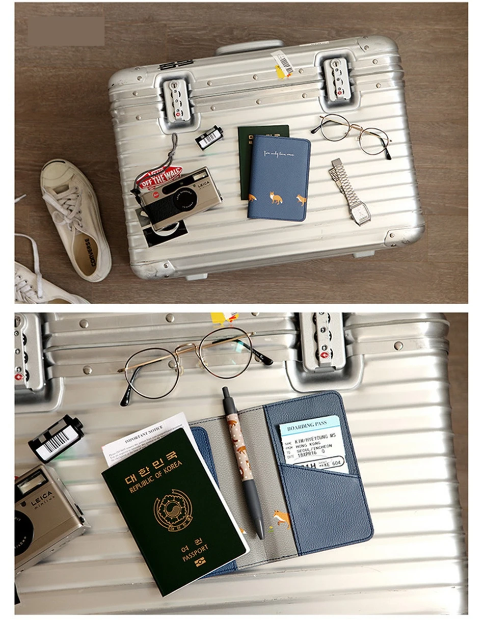 Чехлы для паспорта с рисунком фламинго, Креативные аксессуары для путешествий из искусственной кожи, сумка для ID банковских карт, Женский чехол для паспорта, деловой чехол
