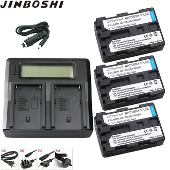 

3pcs NP-FM50 NPFM50 NP FM50 Battery & LCD Dual Charger for Sony NP-FM51 NP-FM30 NP-FM55H DCR-PC101 Series DSLR-A100 Batteries