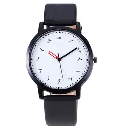 Современная мода Черный Кварцевые часы для мужчин женщин сетки кожа высококачественный ремешок для часов повседневное наручные подарок