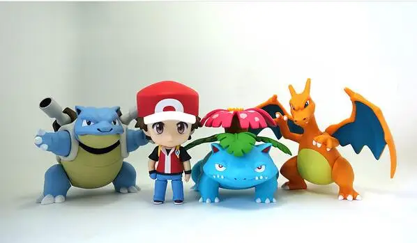 

Ash Ketchum Blastoise Charmander Bulbasaur Cartoon Anime Pocket Action Figure PVC toys Collection figures for friends gifts