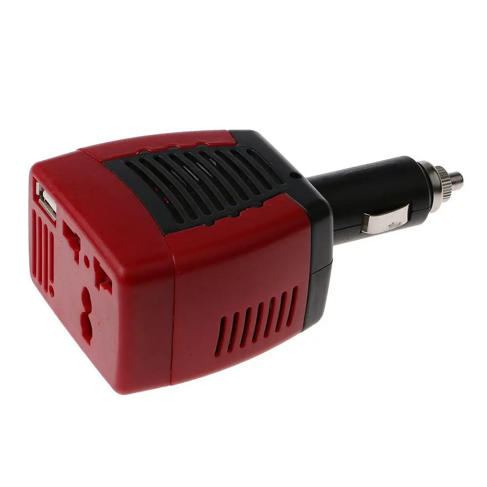 DC 12V to AC 220V 75W Car Charger Converter Cigarette Lighter Power