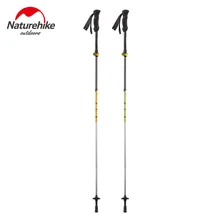 Naturehike Ultraligh портативный складной телескопический трость из углеродного волокна прямая ручка костыль треккинг полюс туристическая палка