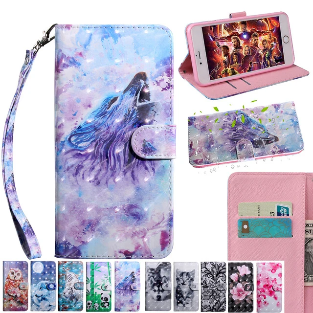 

Card Slot Stand Case Leather Cover For Alcatel 1X 5059D 3C 5026D Pixi 4 U5 3G 4047D 4G 5044D Panda 3D Embossing Flip Fundas