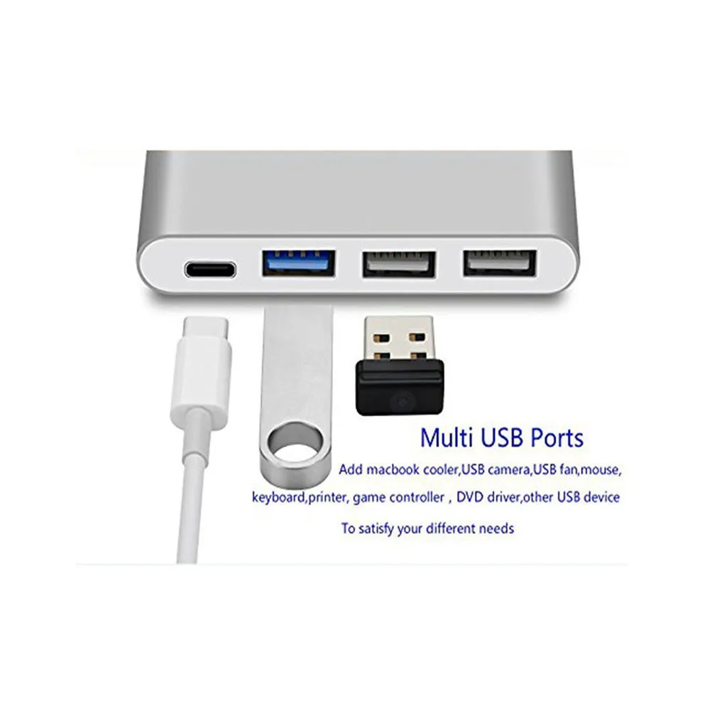 OMESHIN для MacBook Pro C-to-C и 3 USB порта концентратор, адаптеры до 5 Гбит/с передача данных сетевой узел