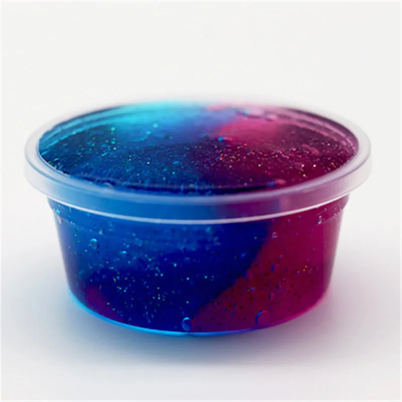 DIY Slime кристальная грязевая прозрачная Galaxy Slime Lizun Handgum антистрессовая игрушка игра Лепка глиняная шпатлевка декомпрессия детский подарок