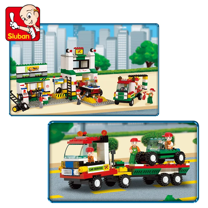 Sluban Model Building Compatible lego Lego B2500 414pcs Model Building Kits Classic Toys Hobbies Service Station Sluban Model Building Compatible lego Lego B2500 414pcs Model Building Kits Classic Toys Hobbies Service Station