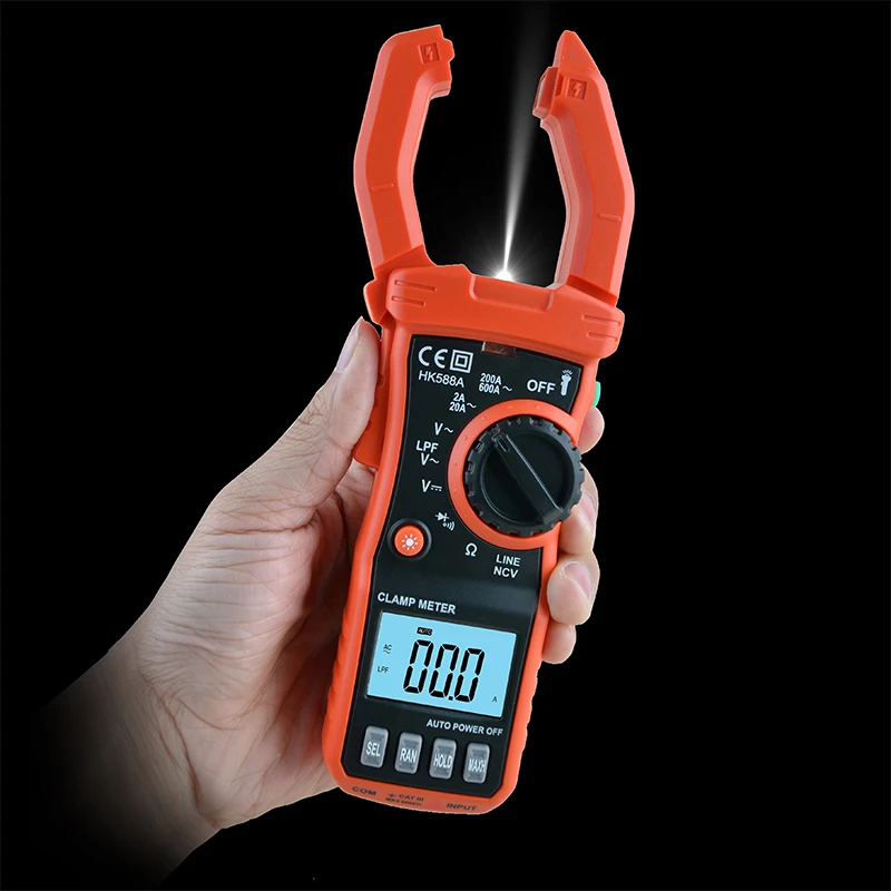 

AC voltage LPF Max/min hold HK588A multimeter Non-contact voltage Detector Manual automatic range Digital caliper type meter