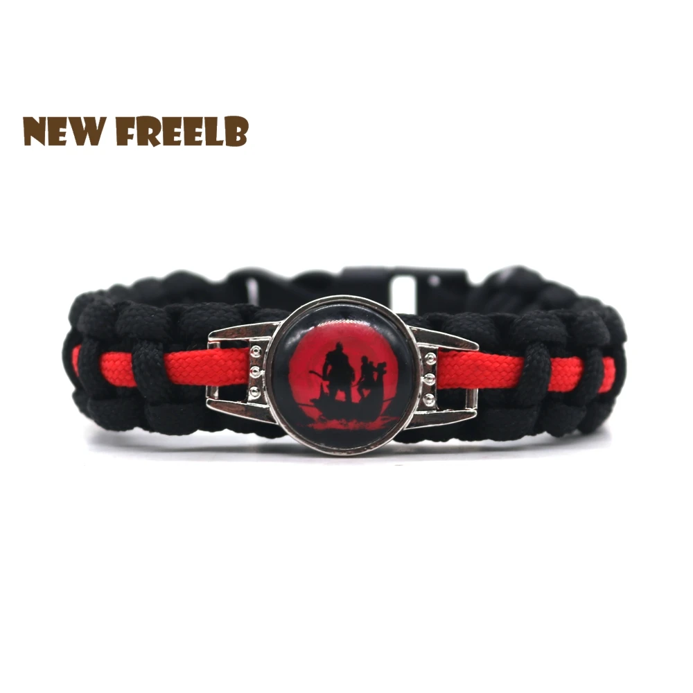 جديد و الكلاسيكية لعبة إله الحرب 4 شعار Paracord أساور الأسود الأحمر اليدوية البقاء في الهواء الطلق مجوهرات للنساء و الرجال المشجعين 4 أنماط